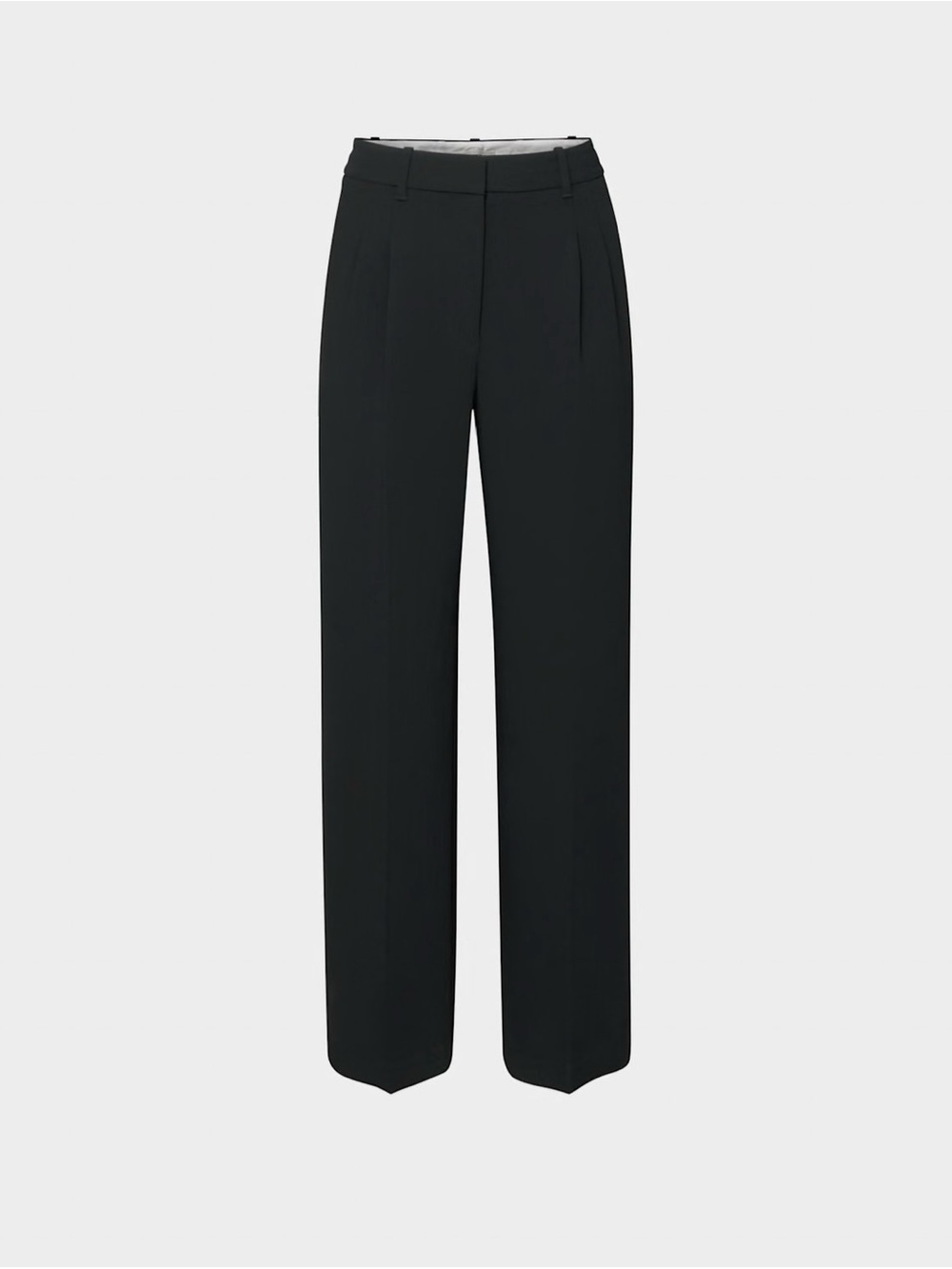 Aritzia Wilfred Effortless Black Wide-Leg Trousers size 2